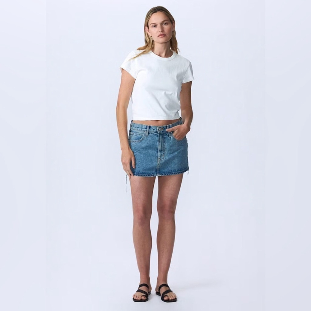 NWT SLVRLAKE 28 ReWorked Mini Skirt Great Divide - Picture 2 of 15